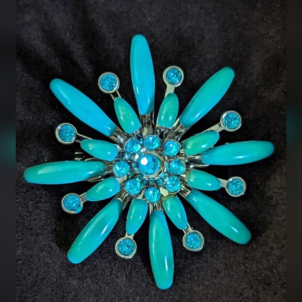 Enamel Floral Brooch